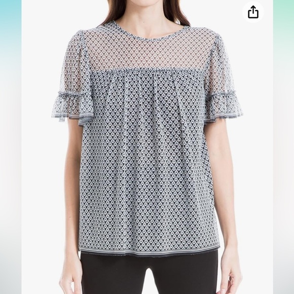 Max Studio Tops - Max Studio Sheer Top Fluttery blouse. Women’s L NWT